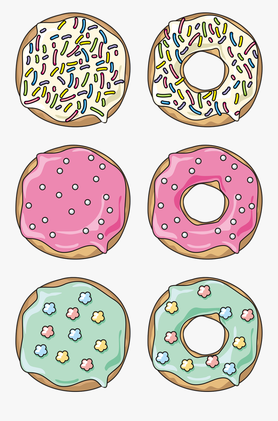 Bud Donuts The Cake Cakes Pastry Shop Sweets - Pączki Grafika, Transparent Clipart