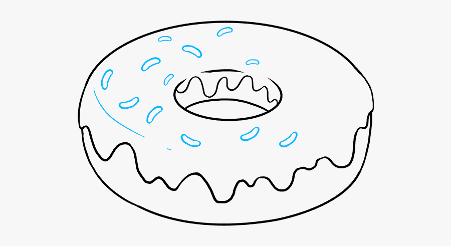 How To Draw Donut - Draw A Cartoon Donut, Transparent Clipart