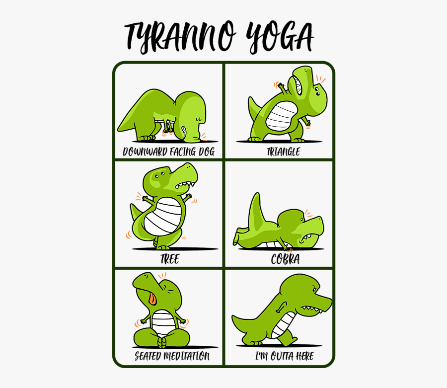 T Rex Yoga, Transparent Clipart
