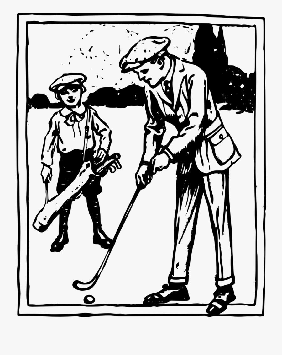 Man Golfing - Golf Caddy Clipart, Transparent Clipart