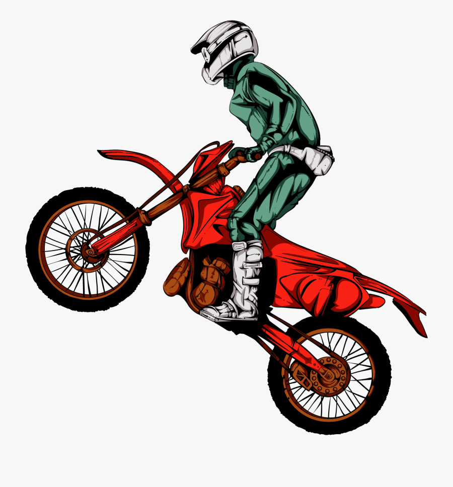 Motocross Clipart Race Car - Off Road Motorbike Vector, Transparent Clipart