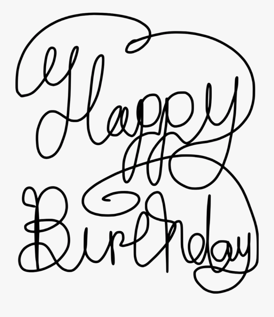 Transparent Birthday Clipart Black And White - Cool Happy Birthday Black And White, Transparent Clipart