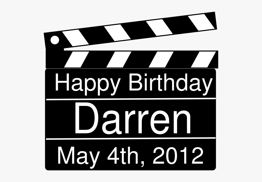 Transparent Clipboard Clipart Png - Happy Birthday Clapboard, Transparent Clipart