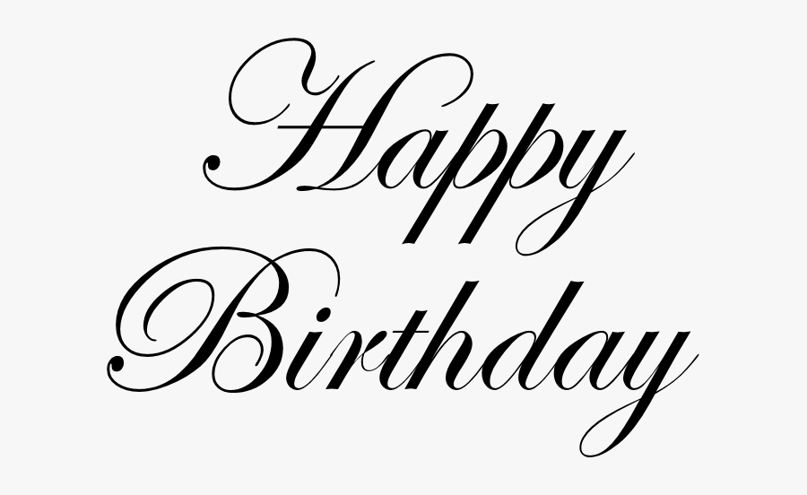 Transparent Happy Birthday Clipart Black And White 