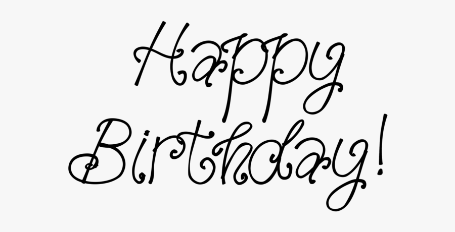 Happy Birthday Calligraphy Png Clipart - Calligraphy, Transparent Clipart