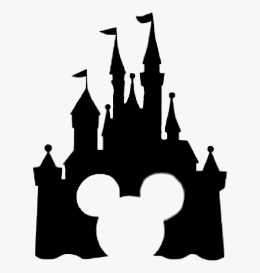 #disney #silhoutte #castle #mickeymouse - Disney Castle Outline, Transparent Clipart