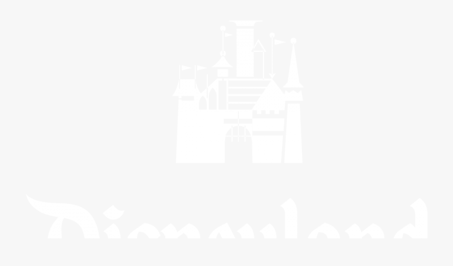 Disneyland Logo Png Transparent White Disneyland- - Disneyland Logo Black And White, Transparent Clipart
