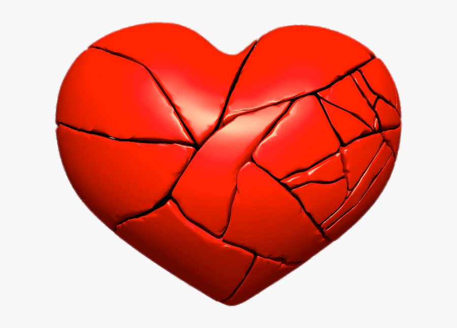 Fractured Broken Heart Transparent Png - Portable Network Graphics, Transparent Clipart