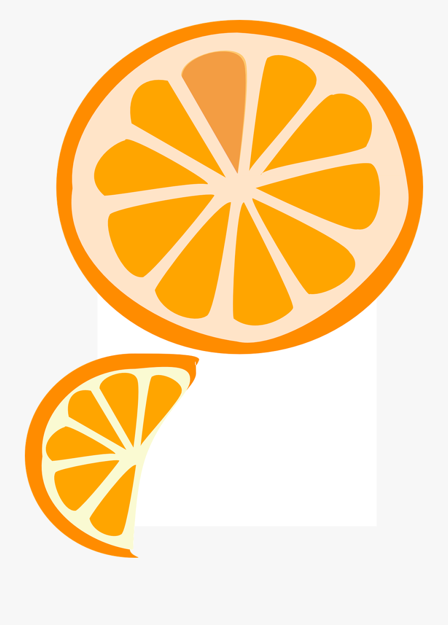 Slice, Fruit, Orange, Wedge, Vitamin, Citrus, Slices - Orange Slice Vector Png, Transparent Clipart