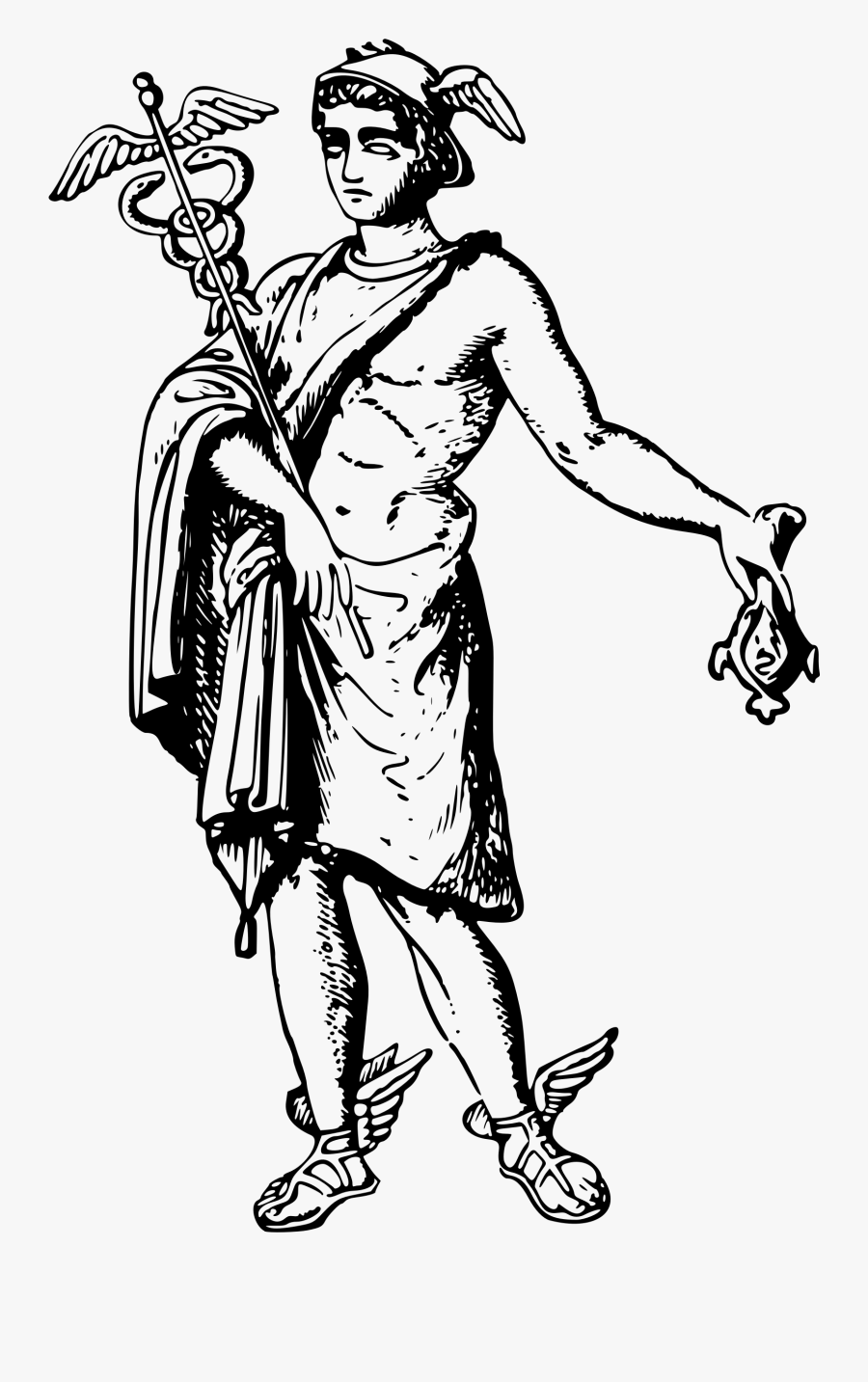 Mercury God Vector Clipart Free Clipart, Free Graphics, - Hermes The God Transparent Background, Transparent Clipart