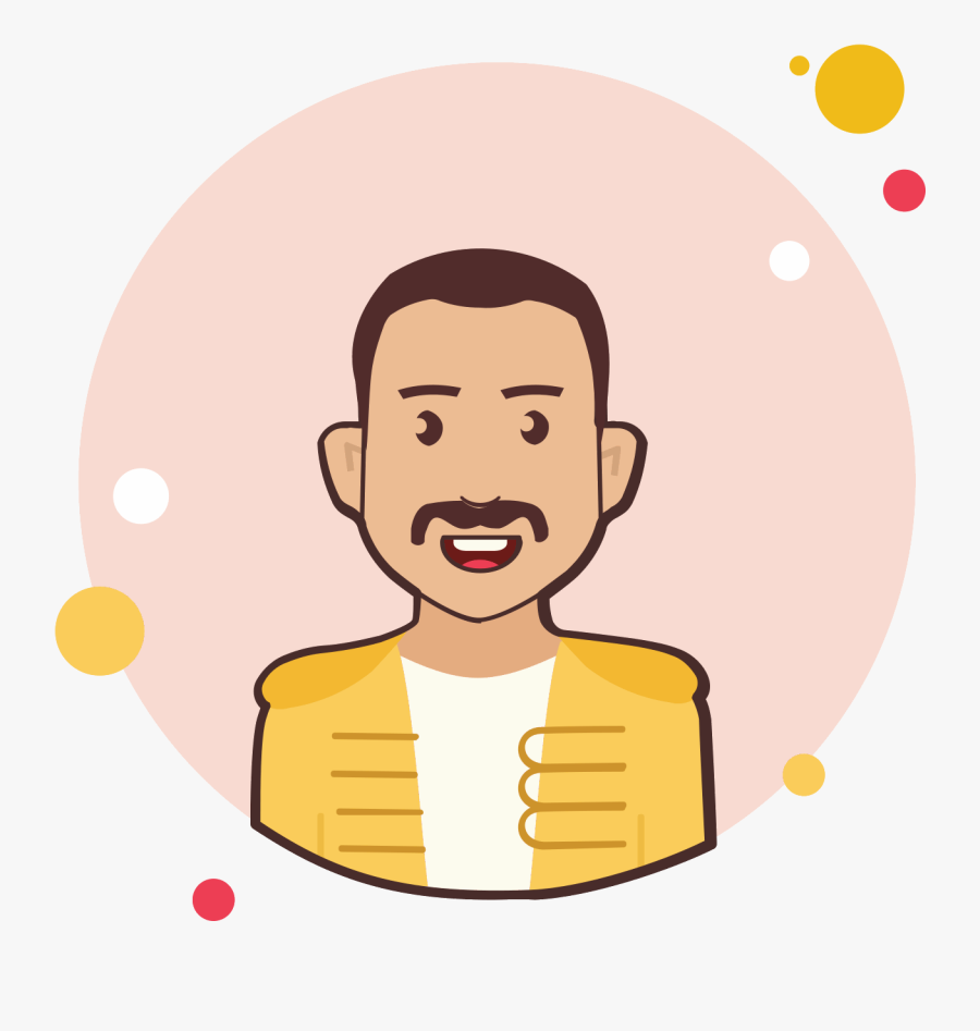 Freddie Mercury Icon - User Icon Image Png, Transparent Clipart