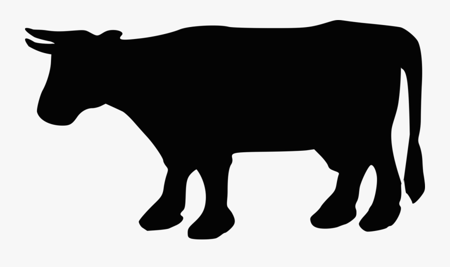 Wildlife,silhouette,pack Animal - Cow Silhouette, Transparent Clipart