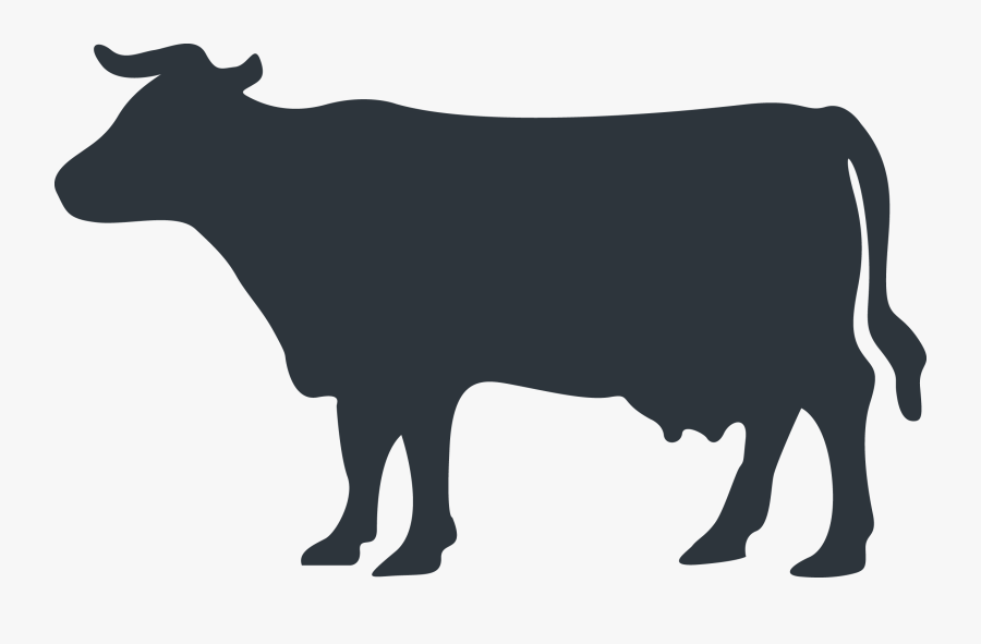 Cattle Silhouette Clip Art - Cow Silhouette No Background, Transparent Clipart