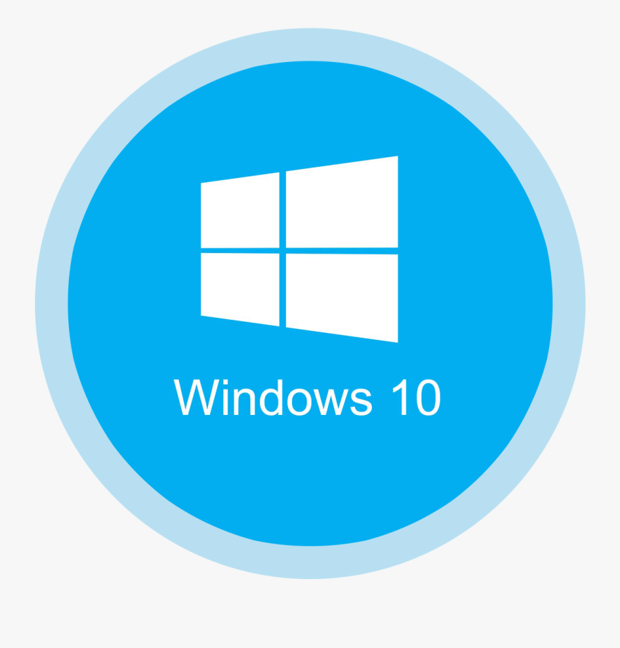 10 Installation Windows System Operating Microsoft - Windows 10 Logo Circle, Transparent Clipart