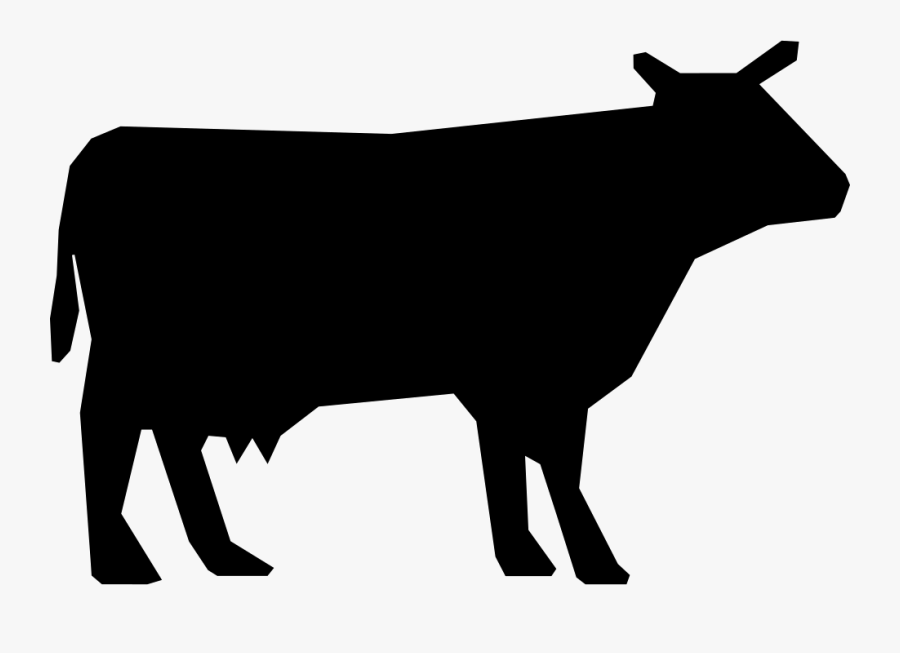 Angus Cattle Clip Art Livestock Farm Calf - Vector Cow Silhouette, Transparent Clipart