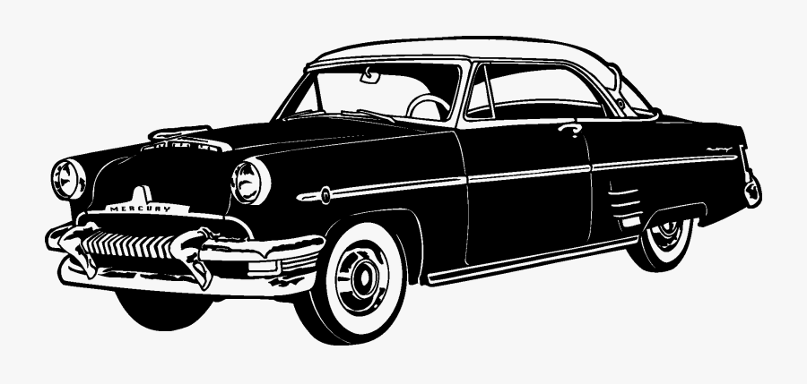 Blue Classic Car Clipart - Classic Car Silhouette Png, Transparent Clipart