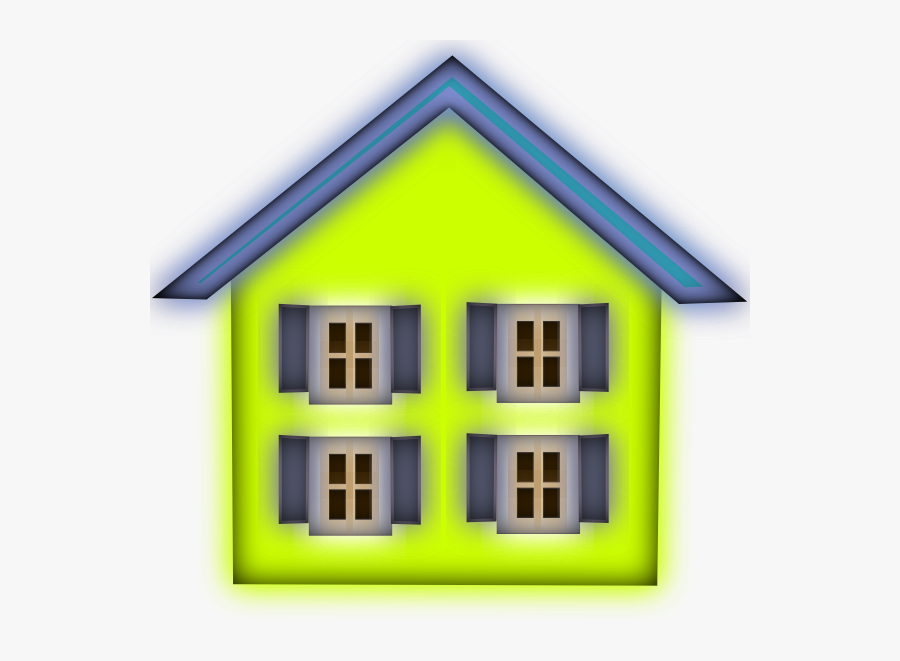 House With Four Windows Clipart, Transparent Clipart