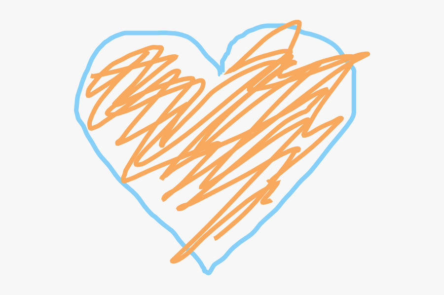 Hearts In Blue And Orange, Transparent Clipart