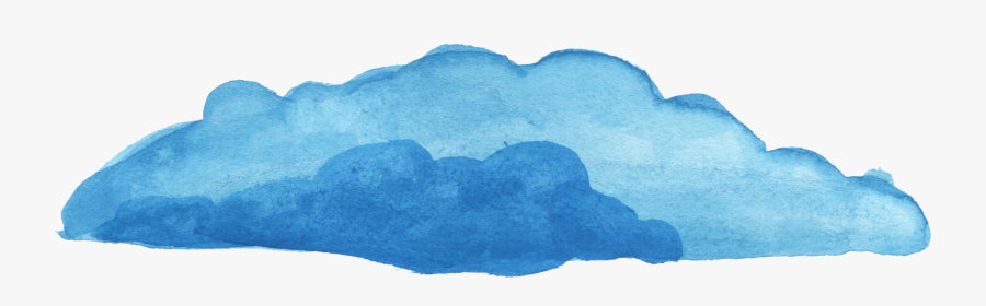 Transparent Blue Crayon Clipart - Cloud Water Colour Png, Transparent Clipart