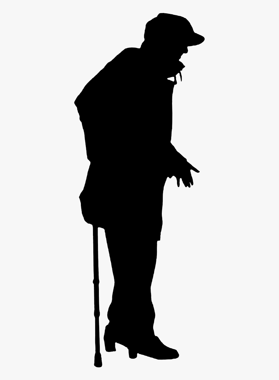 Silhouette Person Photography Old Age - Old Man Silhouette Png, Transparent Clipart