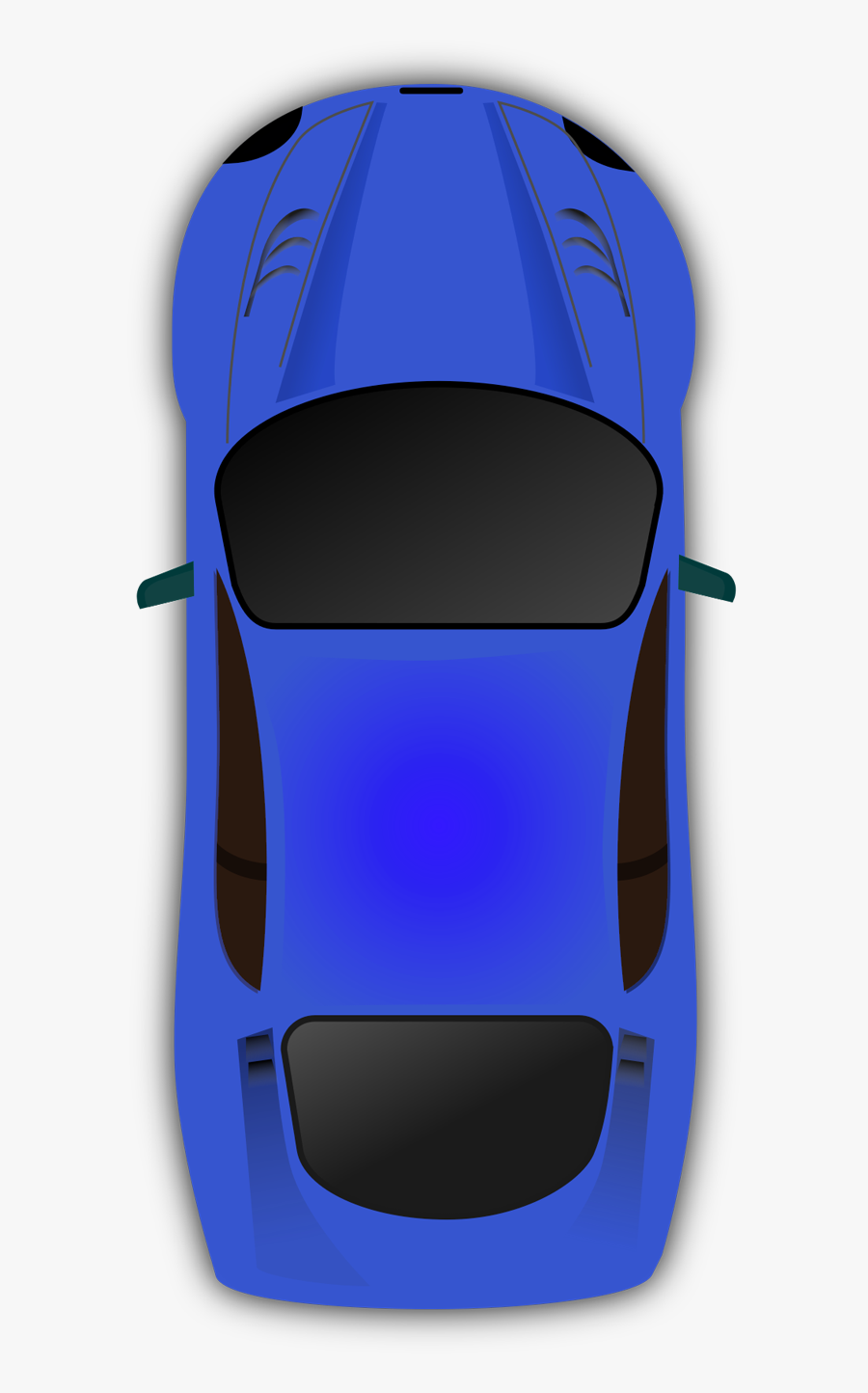 Cartoon Car Color Transparent - Top View Car Transparent Background, Transparent Clipart