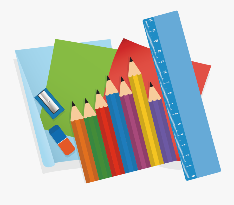 School Colored Pencil Banner Crayon - Colégio Santa Clara Rio Formoso Pe, Transparent Clipart