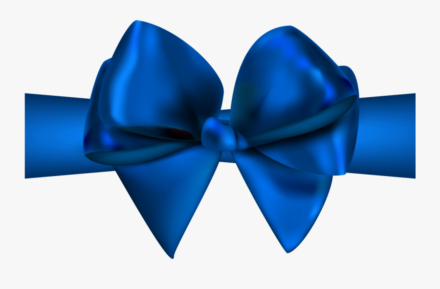 Blue Ribbon Clipart - Transparent Background Bow Png, Transparent Clipart