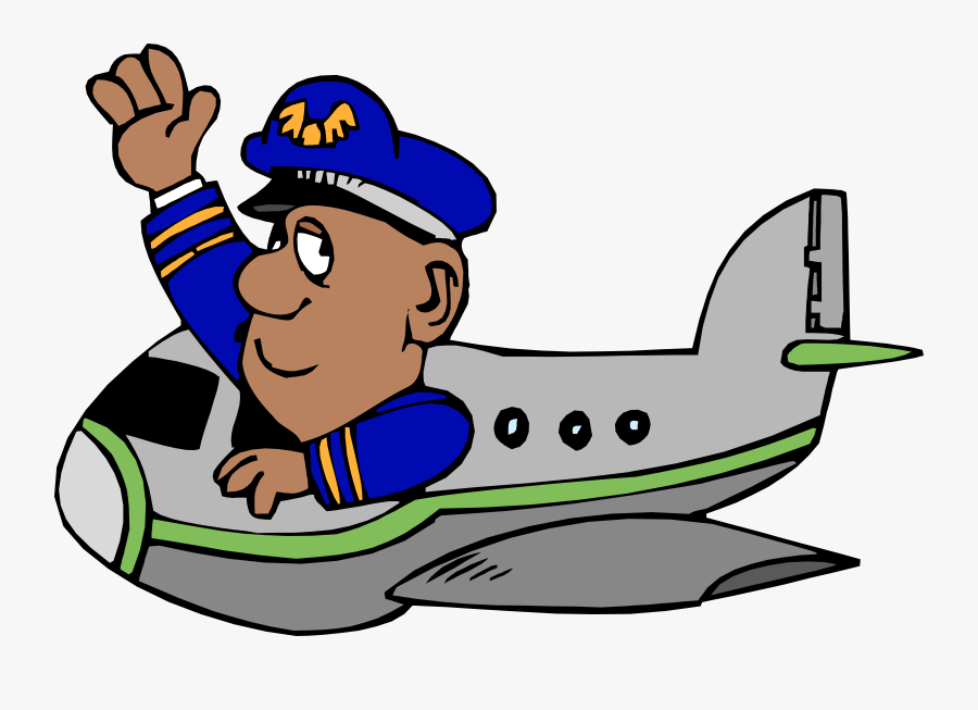 Clip Art Funny Airplane - Pilot Clipart, Transparent Clipart