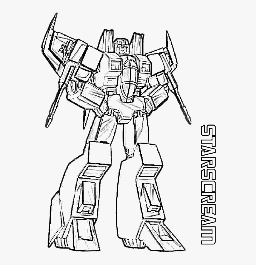 Starscream Transformers Coloring Page - Transformers Starscream Coloring Pages, Transparent Clipart