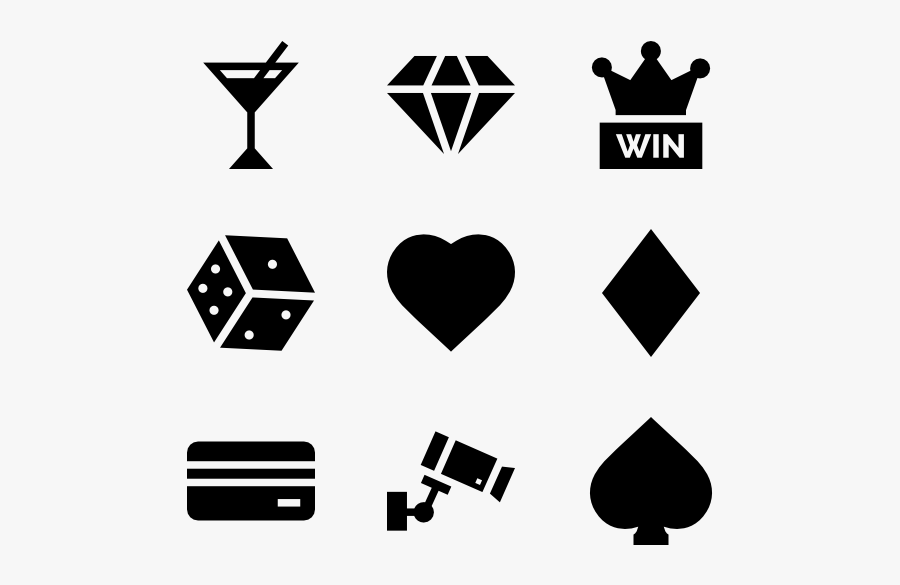 Clip Art Straight Icons Free Vector - Casino Icons Png, Transparent Clipart