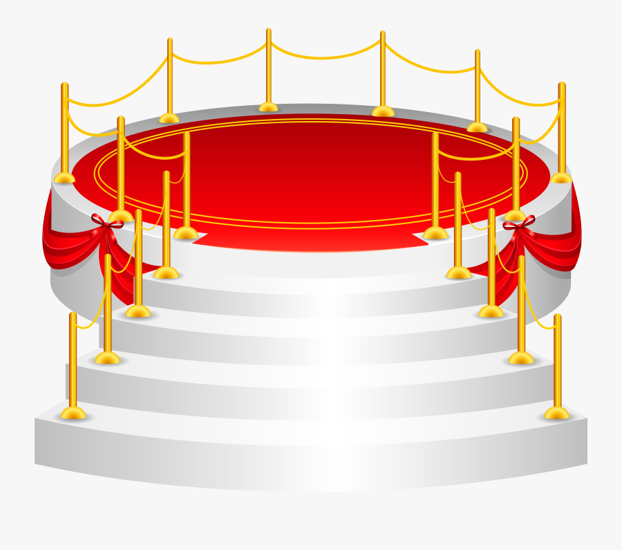 Stage Star With Lights Clipart - Stage Red Carpet Png, Transparent Clipart