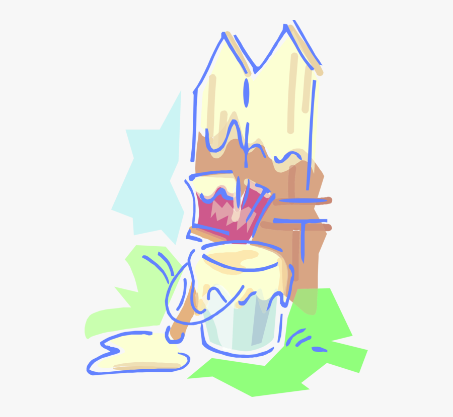 Transparent Paintbrush Clipart Png - Paint Fence Clip Art, Transparent Clipart