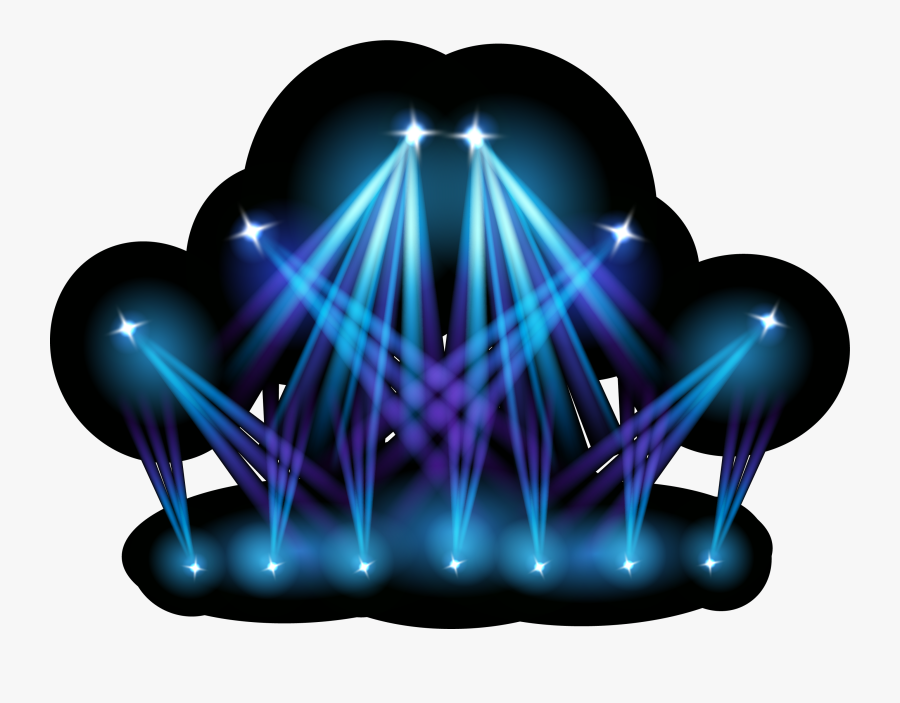 Clip Art Blue Stage Lights - Stage Lights Brushes Photoshop, Transparent Clipart