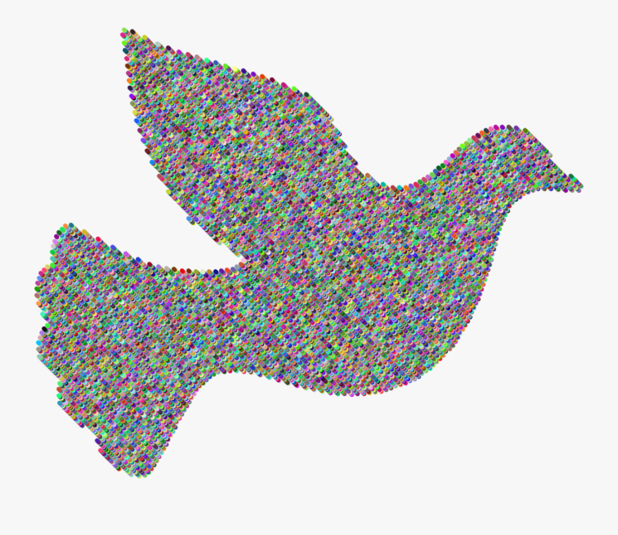 Turtle Dove Clipart Peace Sign - Psychedelic Dove Love, Transparent Clipart