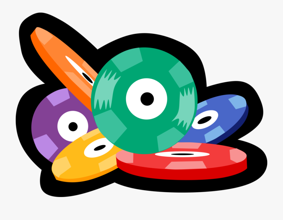 Vector Illustration Of Casino Tokens Gambling Poker - Clip Art, Transparent Clipart