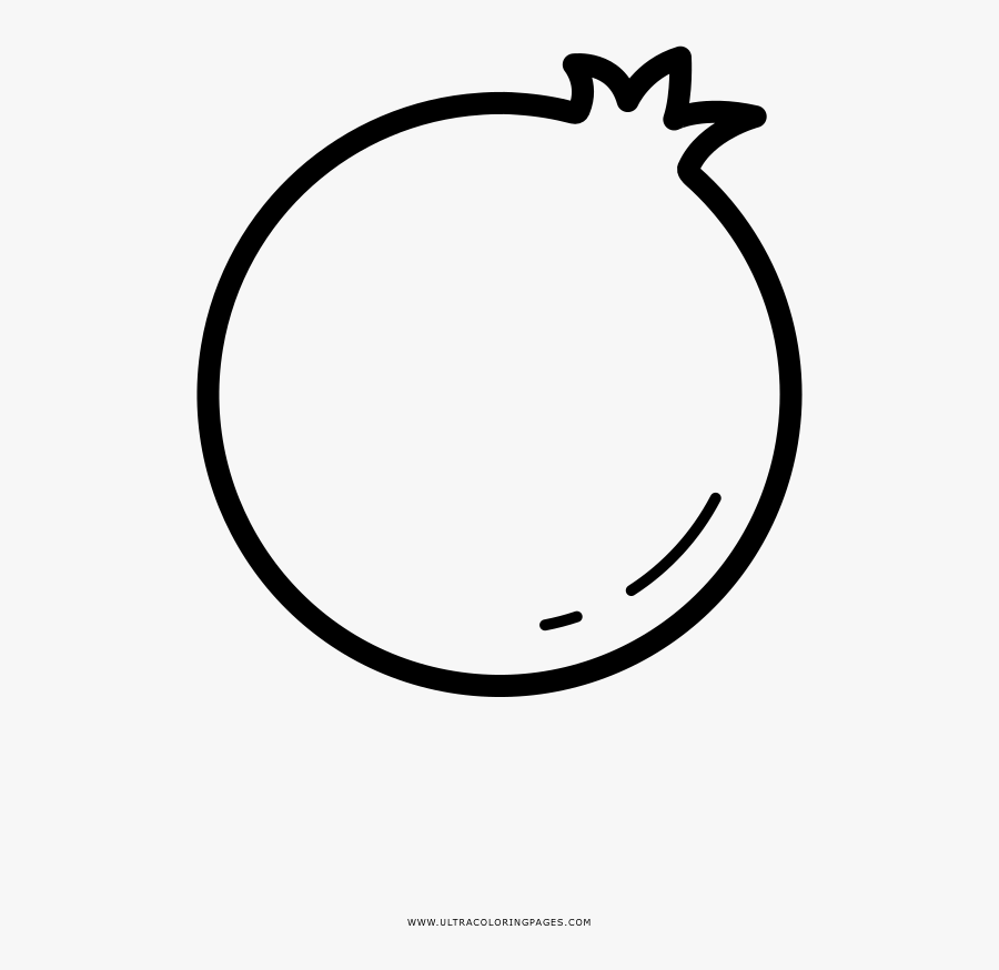 Pomegranate Coloring Page - Circle, Transparent Clipart