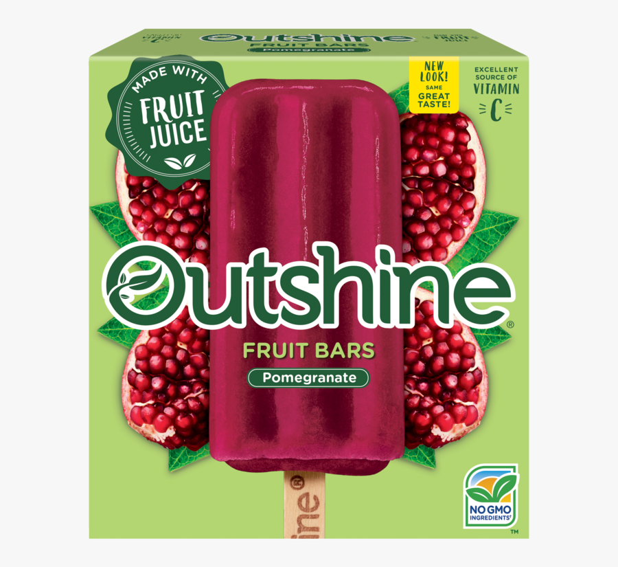 Clip Art Frozen Fruit Bars Outshine - Outshine Pomegranate Popsicles, Transparent Clipart
