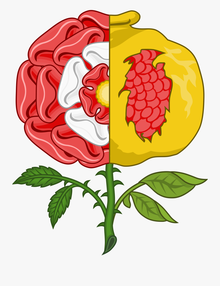 Dimidiating Clipart Pomegranate - Tudor Rose And Pomegranate, Transparent Clipart