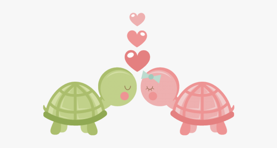 Turtles In Love, Transparent Clipart