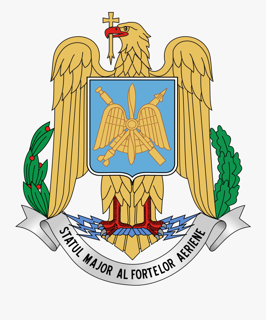 Falcon Clipart Air Force - Romanian Coat Of Arms Png, Transparent Clipart