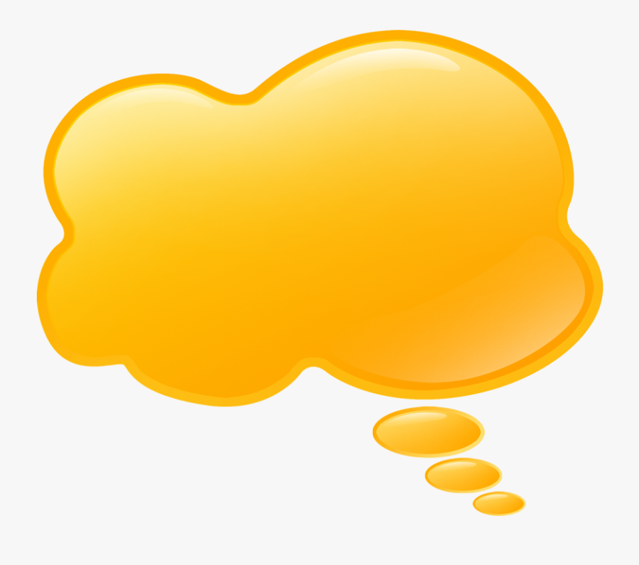 Thinking Bubble Thought Bubble01 F019 C Icon - Gold Thought Bubble Transparent, Transparent Clipart
