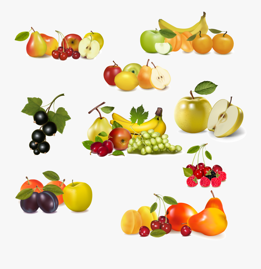 Fruits Nuts And Vegetables Borders, Transparent Clipart