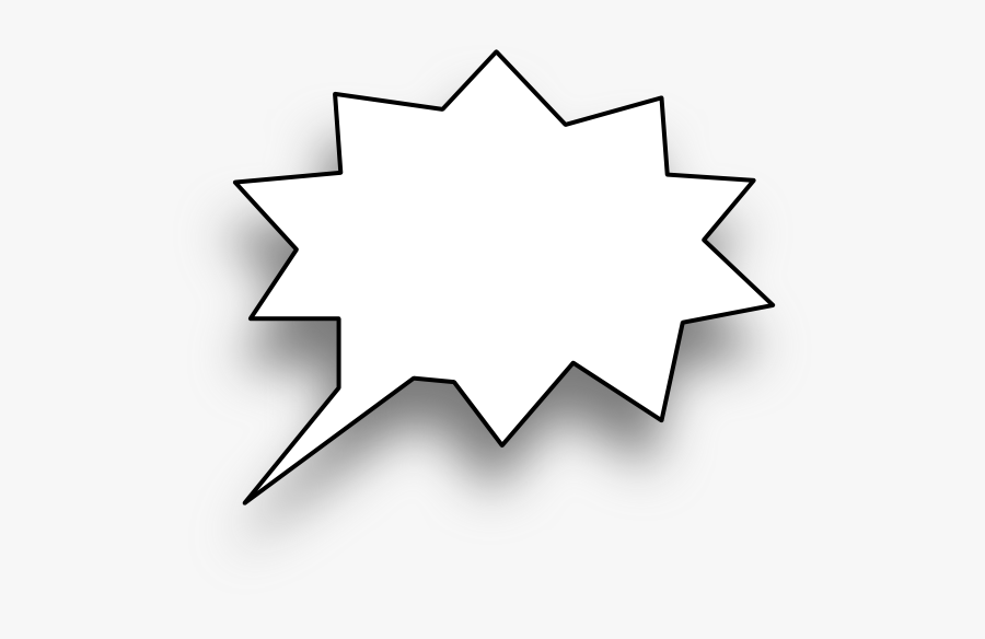 Spiky Speech Bubble, Transparent Clipart