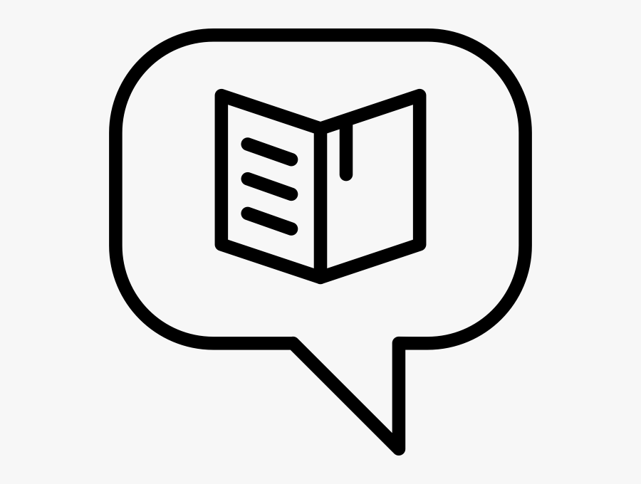 Transparent Thinking Bubble Clipart - Book In Circle Symbol, Transparent Clipart