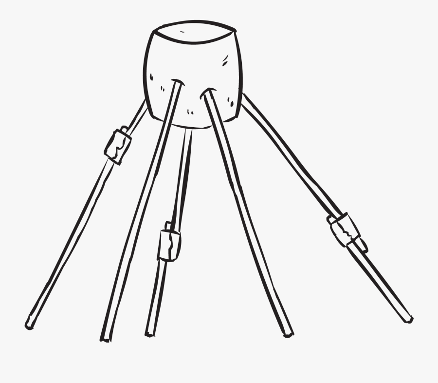 Clip Art Marshmallow Sticks - Marshmallow Tower Png, Transparent Clipart