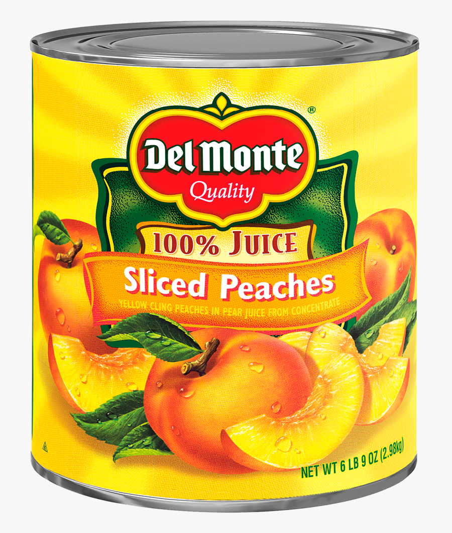 Del Monte® Sliced Yellow Cling Peaches In Pear Juice - Can Of Sliced Peaches, Transparent Clipart