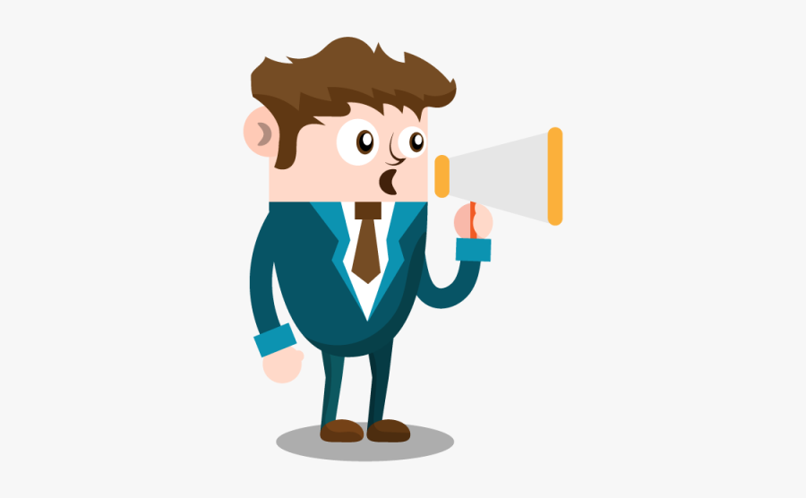 Clip Art Man With Megaphone - Megaphone Ideas Vector, Transparent Clipart