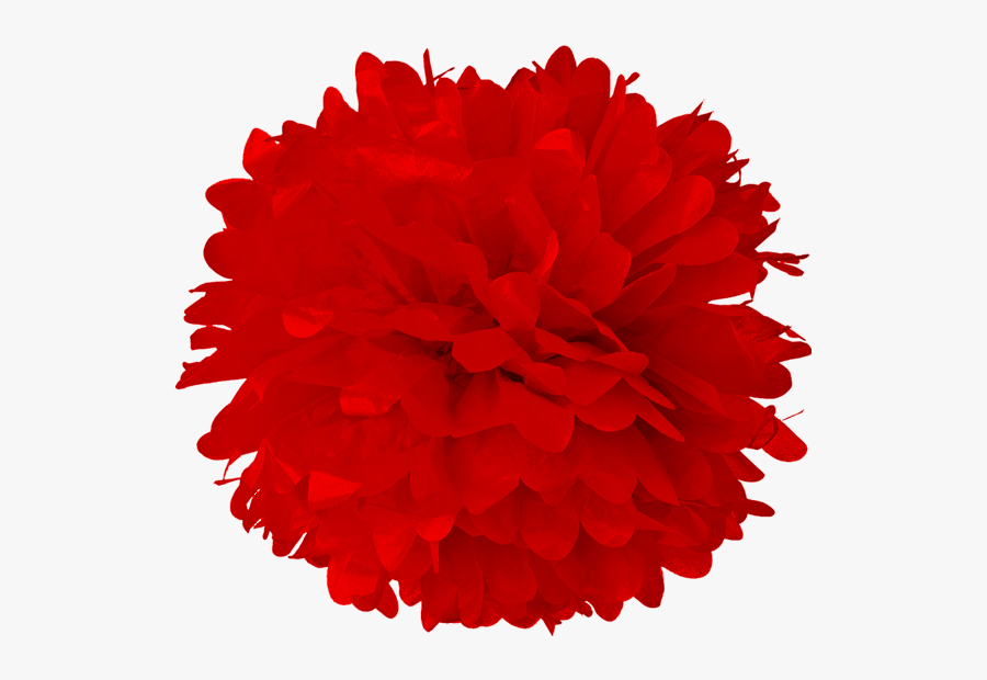 8 Red Tissue Pom Poms Lanterns And More - Pom Pom Png, Transparent Clipart