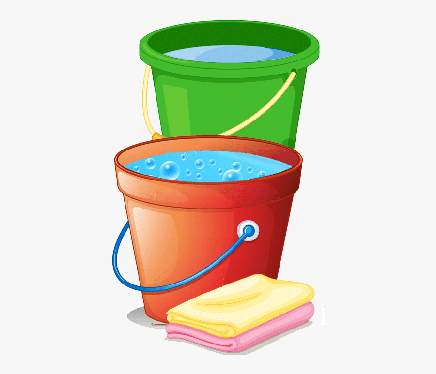 Cartoon Bucket Of Water, Transparent Clipart