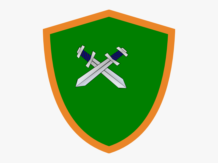 Transparent Sword And Shield Clipart - Crest, Transparent Clipart